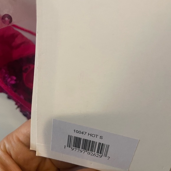 Macduggal 10047 hot pink beaded dress - Picture 5 of 6